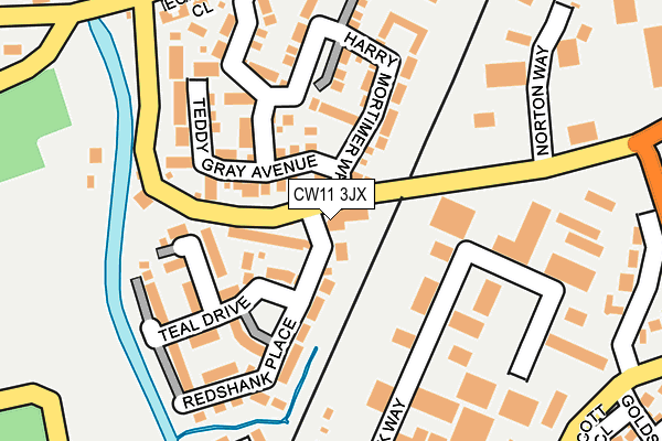 CW11 3JX map - OS OpenMap – Local (Ordnance Survey)