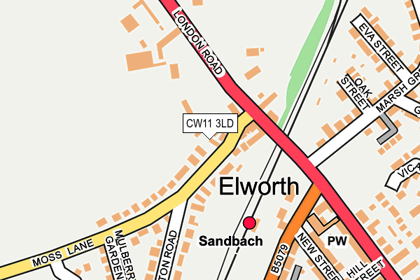 CW11 3LD map - OS OpenMap – Local (Ordnance Survey)