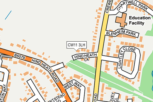 CW11 3LH map - OS OpenMap – Local (Ordnance Survey)