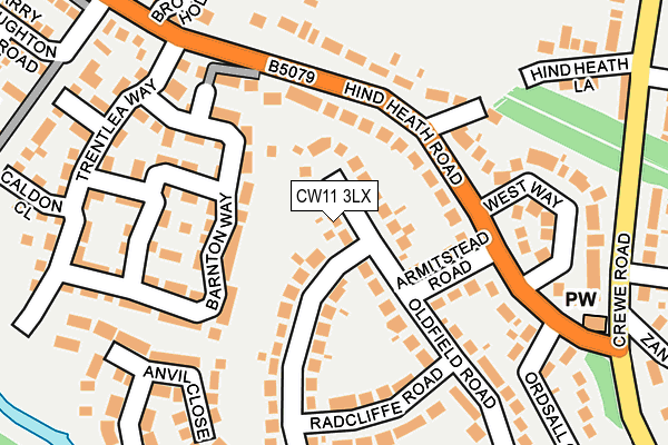 CW11 3LX map - OS OpenMap – Local (Ordnance Survey)