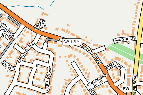 CW11 3LY map - OS OpenMap – Local (Ordnance Survey)