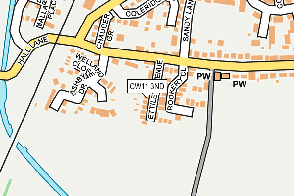 CW11 3ND map - OS OpenMap – Local (Ordnance Survey)