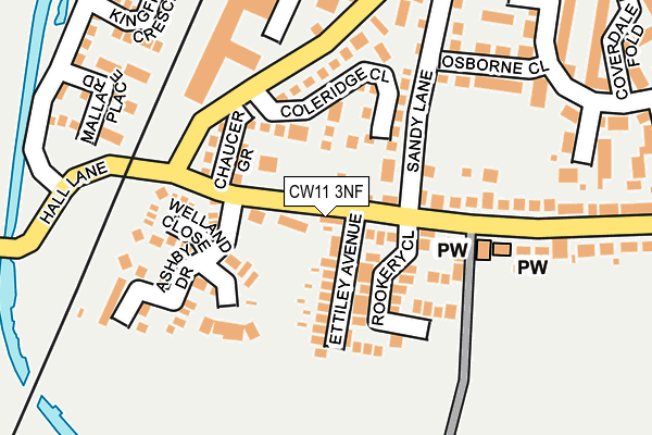 CW11 3NF map - OS OpenMap – Local (Ordnance Survey)