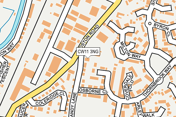 CW11 3NG map - OS OpenMap – Local (Ordnance Survey)