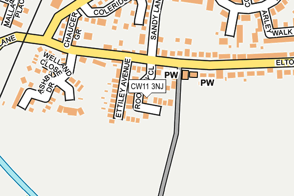CW11 3NJ map - OS OpenMap – Local (Ordnance Survey)