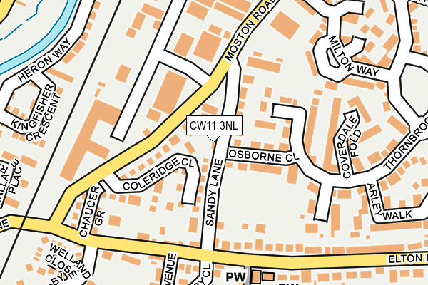 CW11 3NL map - OS OpenMap – Local (Ordnance Survey)