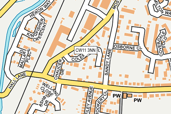 CW11 3NN map - OS OpenMap – Local (Ordnance Survey)