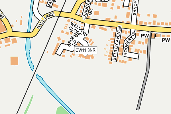CW11 3NR map - OS OpenMap – Local (Ordnance Survey)