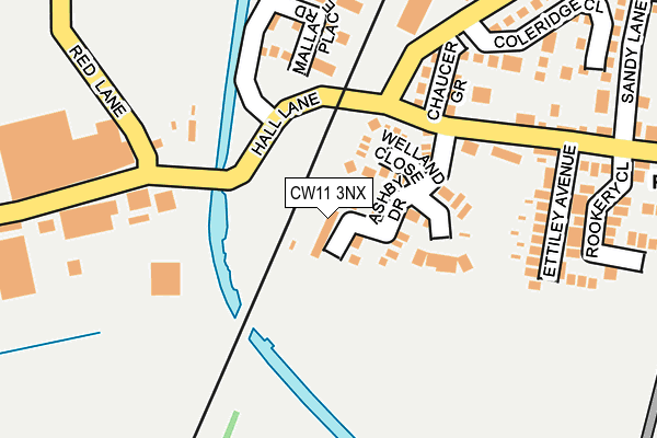 CW11 3NX map - OS OpenMap – Local (Ordnance Survey)
