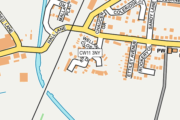 CW11 3NY map - OS OpenMap – Local (Ordnance Survey)