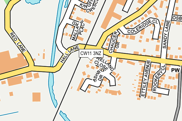 CW11 3NZ map - OS OpenMap – Local (Ordnance Survey)