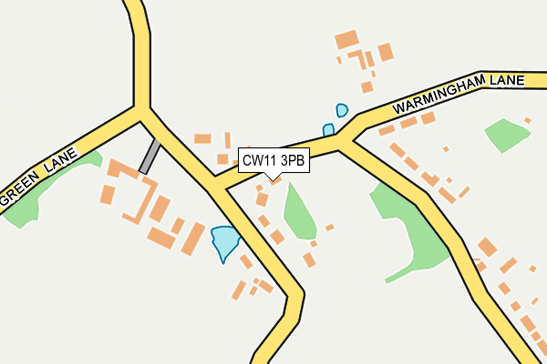 CW11 3PB map - OS OpenMap – Local (Ordnance Survey)