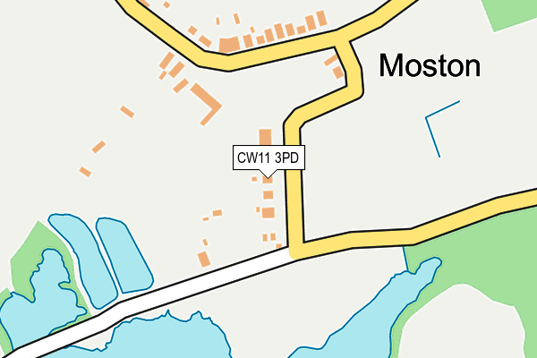 CW11 3PD map - OS OpenMap – Local (Ordnance Survey)