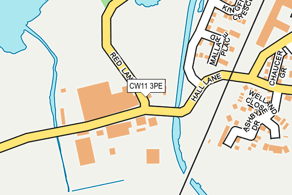 CW11 3PE map - OS OpenMap – Local (Ordnance Survey)