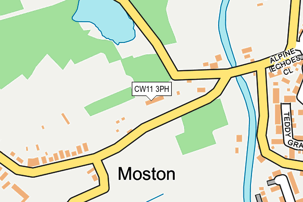 CW11 3PH map - OS OpenMap – Local (Ordnance Survey)