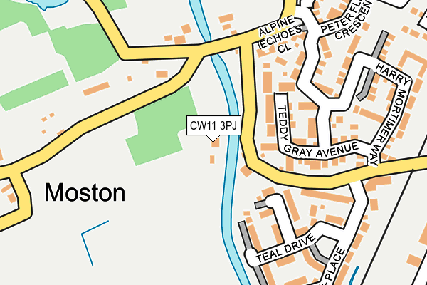 CW11 3PJ map - OS OpenMap – Local (Ordnance Survey)