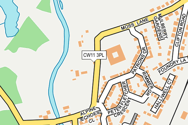 CW11 3PL map - OS OpenMap – Local (Ordnance Survey)