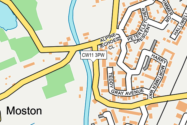 CW11 3PW map - OS OpenMap – Local (Ordnance Survey)