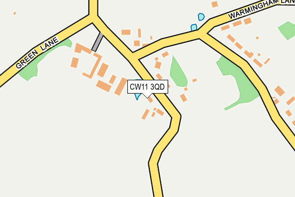 CW11 3QD map - OS OpenMap – Local (Ordnance Survey)