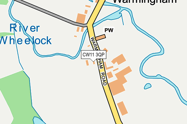 CW11 3QP map - OS OpenMap – Local (Ordnance Survey)