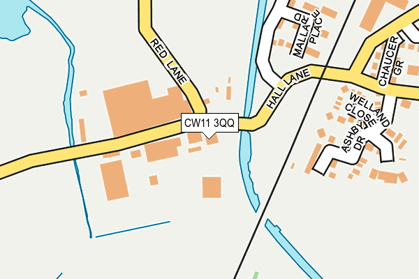 CW11 3QQ map - OS OpenMap – Local (Ordnance Survey)