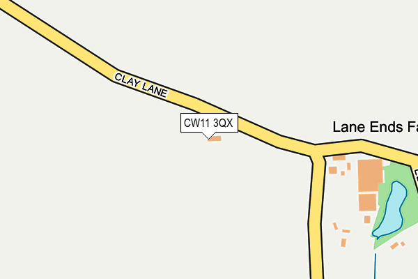 CW11 3QX map - OS OpenMap – Local (Ordnance Survey)