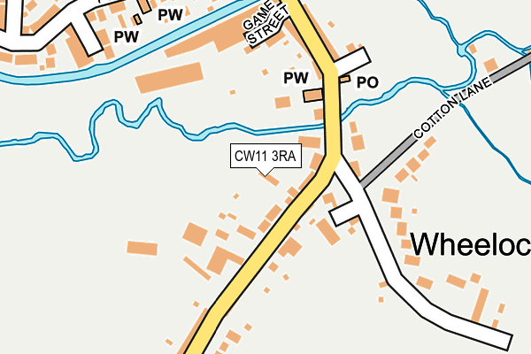 CW11 3RA map - OS OpenMap – Local (Ordnance Survey)