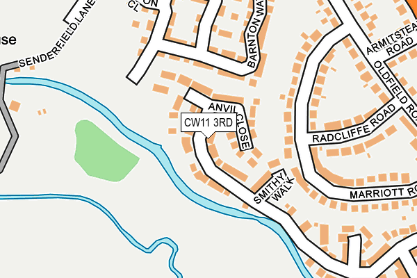 CW11 3RD map - OS OpenMap – Local (Ordnance Survey)