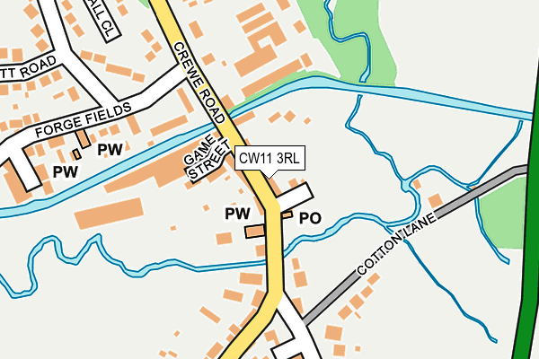 CW11 3RL map - OS OpenMap – Local (Ordnance Survey)