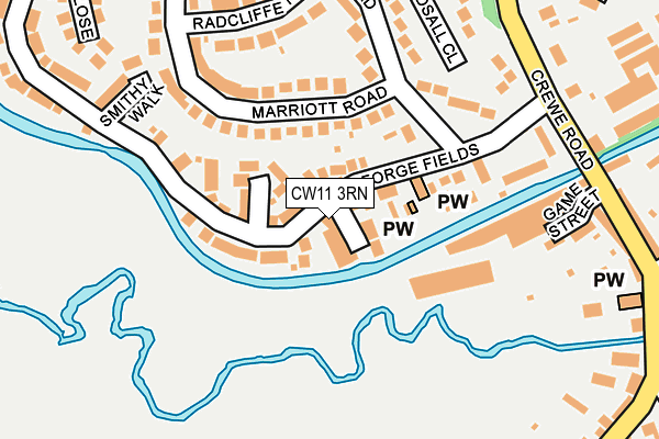 CW11 3RN map - OS OpenMap – Local (Ordnance Survey)