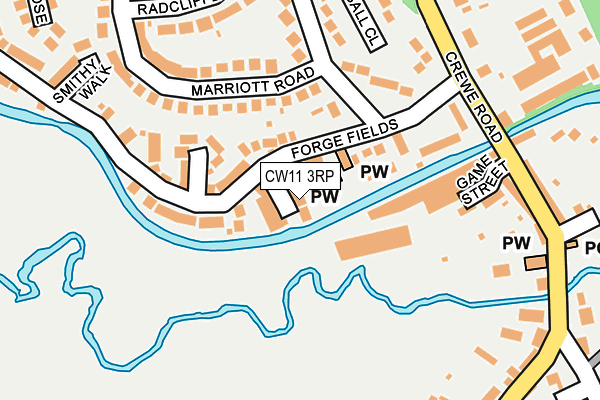 CW11 3RP map - OS OpenMap – Local (Ordnance Survey)