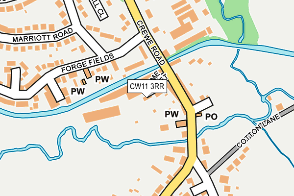 CW11 3RR map - OS OpenMap – Local (Ordnance Survey)