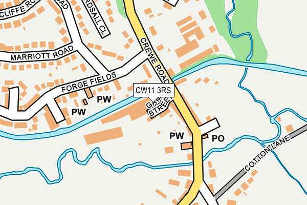 CW11 3RS map - OS OpenMap – Local (Ordnance Survey)