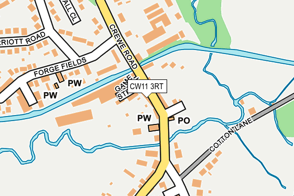 CW11 3RT map - OS OpenMap – Local (Ordnance Survey)