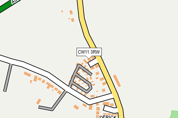 CW11 3RW map - OS OpenMap – Local (Ordnance Survey)