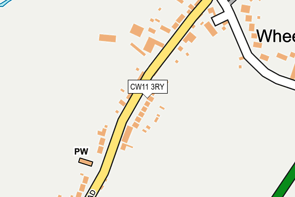 CW11 3RY map - OS OpenMap – Local (Ordnance Survey)