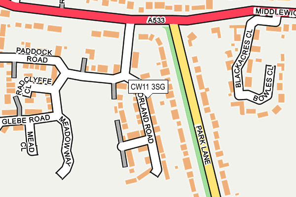 CW11 3SG map - OS OpenMap – Local (Ordnance Survey)