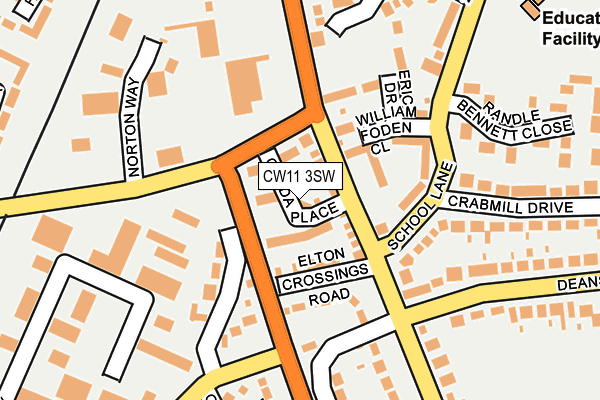 CW11 3SW map - OS OpenMap – Local (Ordnance Survey)