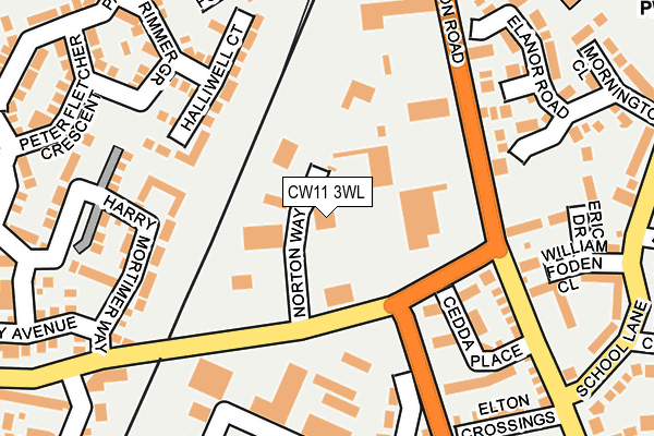 CW11 3WL map - OS OpenMap – Local (Ordnance Survey)