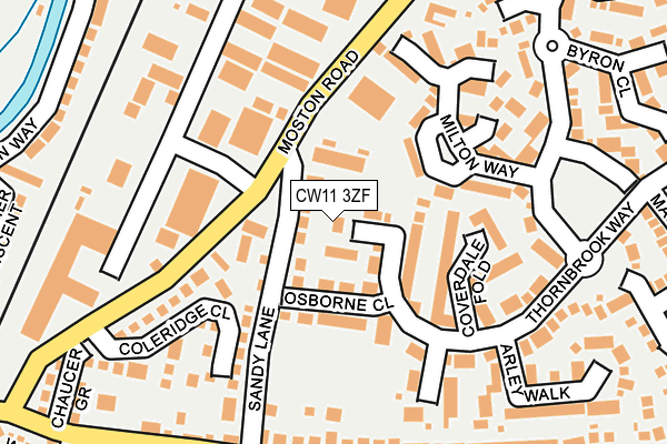CW11 3ZF map - OS OpenMap – Local (Ordnance Survey)