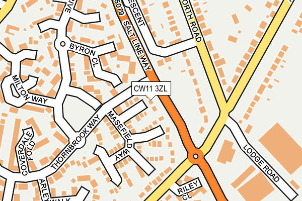 CW11 3ZL map - OS OpenMap – Local (Ordnance Survey)