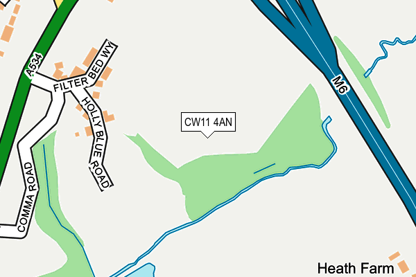 CW11 4AN map - OS OpenMap – Local (Ordnance Survey)