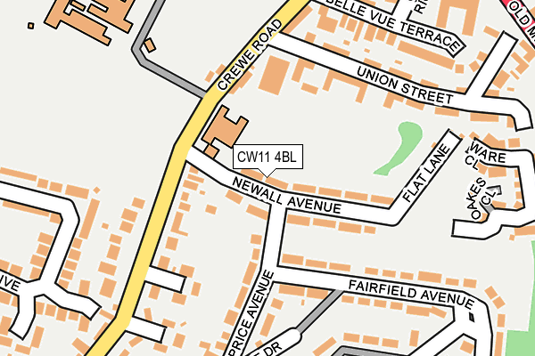 CW11 4BL map - OS OpenMap – Local (Ordnance Survey)