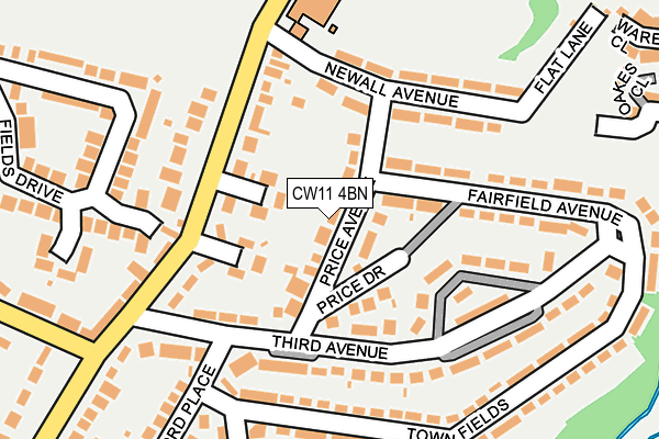 CW11 4BN map - OS OpenMap – Local (Ordnance Survey)