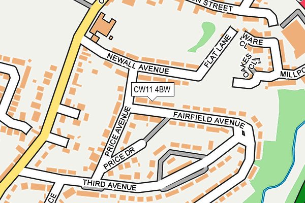 CW11 4BW map - OS OpenMap – Local (Ordnance Survey)