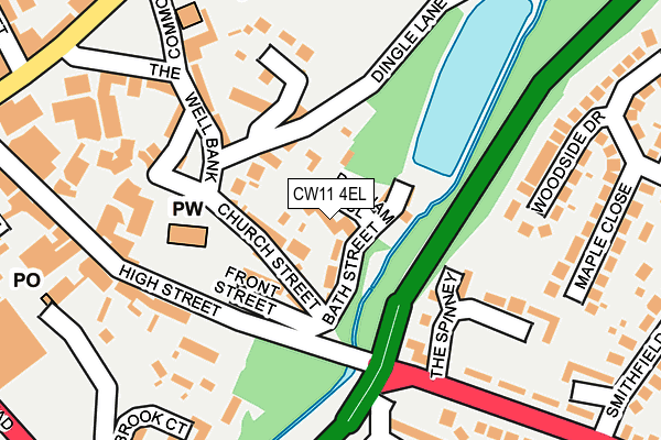 CW11 4EL map - OS OpenMap – Local (Ordnance Survey)