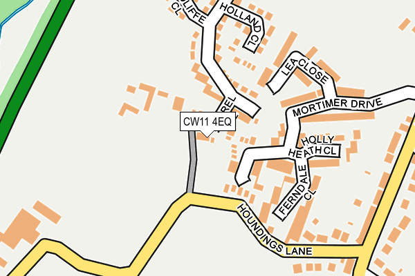 CW11 4EQ map - OS OpenMap – Local (Ordnance Survey)