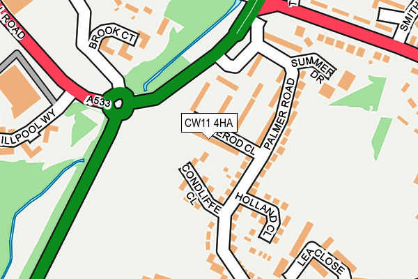 CW11 4HA map - OS OpenMap – Local (Ordnance Survey)