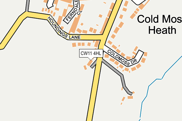CW11 4HL map - OS OpenMap – Local (Ordnance Survey)