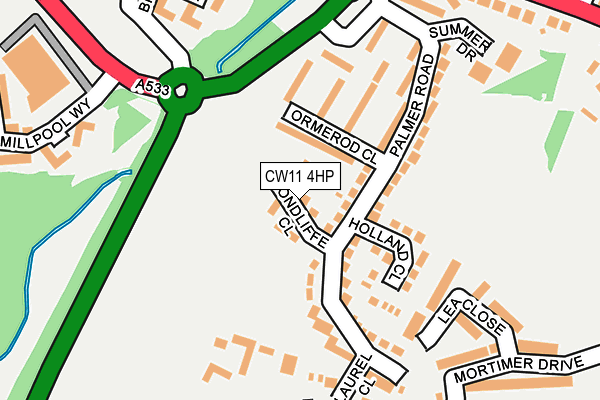 CW11 4HP map - OS OpenMap – Local (Ordnance Survey)